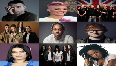 Sam Smith | Pink | Iron Maiden | Artic Monkeys | Kendrick Lamar | Ed Sheeran | Jessie J | Slash ft. Myles Kennedy &amp; The Conspirators | Lauryn Hill