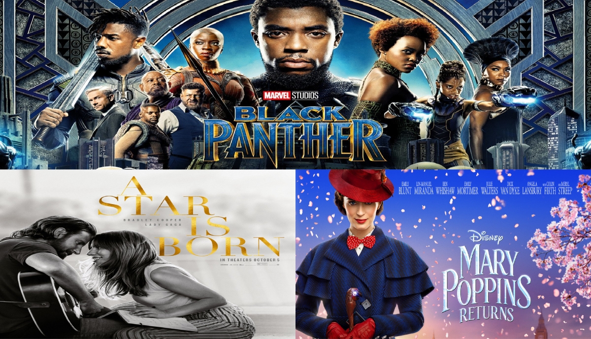 Filmes: &quot;Pantera Negra&quot;, &quot;Nasce uma Estrela&quot; e &quot;O Retorno de Mary Poppins&quot; que estão na lista dos indicados para o Globo de Ouro 2019